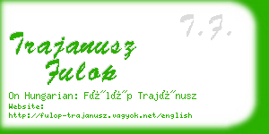 trajanusz fulop business card